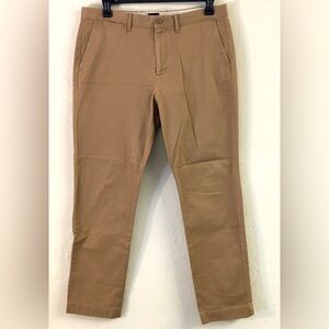 J Crew Stretch 770 Straight Chino Pants 34W X 30L Tan Preppy Business Casual